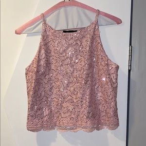 BCX girls two piece sequined top/skirt set